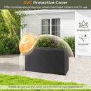 45 Inch Propane Rattan Firepit Table with Glass Stones and Protective Cover-Mixed Brown by LJGDeals