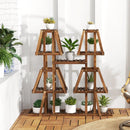 5-Tier 10 Potted Wood Plant Stand for Multiple Plants by LJGDeals