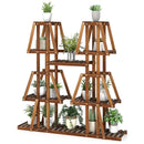 5-Tier 10 Potted Wood Plant Stand for Multiple Plants by LJGDeals