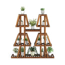 5-Tier 10 Potted Wood Plant Stand for Multiple Plants by LJGDeals