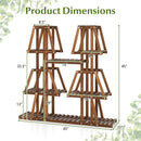 5-Tier 10 Potted Wood Plant Stand for Multiple Plants by LJGDeals