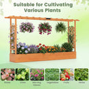 45 Inch Tall Wooden Raised Garden Bed with Side Trellis and Hanging Roof Drainage Holes by LJGDeals