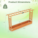 45 Inch Tall Wooden Raised Garden Bed with Side Trellis and Hanging Roof Drainage Holes by LJGDeals