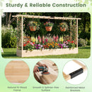 45 Inch Tall Wooden Raised Garden Bed with Side Trellis and Hanging Roof Drainage Holes by LJGDeals