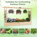 45 Inch Tall Wooden Raised Garden Bed with Side Trellis and Hanging Roof Drainage Holes by LJGDeals