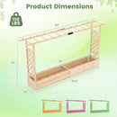 45 Inch Tall Wooden Raised Garden Bed with Side Trellis and Hanging Roof Drainage Holes by LJGDeals