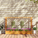 45 Inch Wooden Raised Garden Bed with Lattice Trellis for Outdoor-Natural by LJGDeals