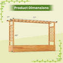 45 Inch Wooden Raised Garden Bed with Lattice Trellis for Outdoor-Natural by LJGDeals