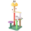 45 Inch Multi-Level Cat Tree with Plush Padded Top Perch and Fruit-Shaped Platforms by LJGDeals