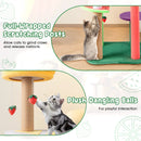 45 Inch Multi-Level Cat Tree with Plush Padded Top Perch and Fruit-Shaped Platforms by LJGDeals