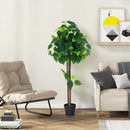 45 Inches Artificial Hydrangea Tree with Real Wood Trunk and Realistic Hydrangea Leaves by LJGDeals