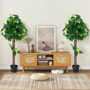 45 Inches Artificial Hydrangea Tree with Real Wood Trunk and Realistic Hydrangea Leaves by LJGDeals