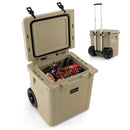 45 Quart Cooler Towable Ice Chest-Brown by LJGDeals
