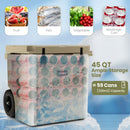 45 Quart Cooler Towable Ice Chest-Brown by DirectDeals