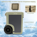 45 Quart Cooler Towable Ice Chest-Brown by LJGDeals