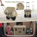 45 Quart Cooler Towable Ice Chest-Brown by LJGDeals