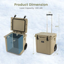 45 Quart Cooler Towable Ice Chest-Brown by DirectDeals