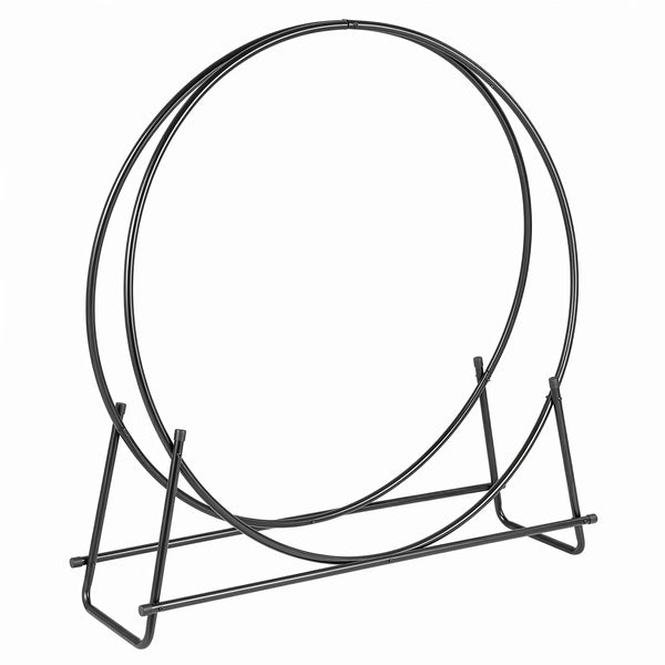45" Round Firewood Rack with Heavy-Duty Metal Frame