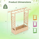 45 inch Tall Wooden Raised Garden Bed with Side Trellis and Hanging Roof by LJGDeals