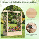 45 inch Tall Wooden Raised Garden Bed with Side Trellis and Hanging Roof by LJGDeals
