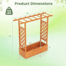 45 inch Tall Wooden Raised Garden Bed with Side Trellis and Hanging Roof by LJGDeals
