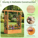 45 inch Tall Wooden Raised Garden Bed with Side Trellis and Hanging Roof by LJGDeals