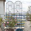 4 Pack Metal Garden Trellis 86.7'' x 19.7'' Rustproof Black by HouseOfZazla