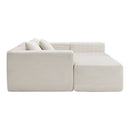 107" Compressed Sectional Sofa (Beige) by HouseOfZazla