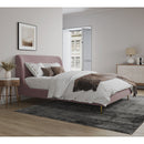 Heather - Upholstered Bed With Curved Headboard by HouseOfZazla