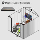 8x6FT Resin Outdoor Storage Shed with Lockable Door