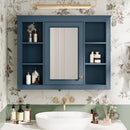 Wall Mounted Medicine Cabinet With Mirror, Storage Cabinet Featuring 6 Open Shelves And Adjustable Interior by HouseOfZazla
