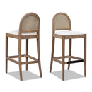 Panama - Curved Back Cane Bar Stool (Set of 2) by HouseOfZazla