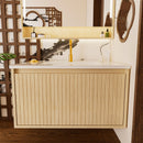 Wall Mounted Floating Bathroom Vanity With Sink And Drawers by HouseOfZazla