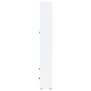 Hawthorne 4-shelf Glass Door Tall Cabinet with Drawers White
