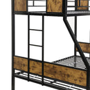 Modern Metal Bunk Bed With Side Ladders And Guardrail by HouseOfZazla
