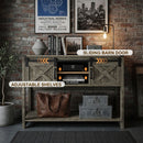 Farmhouse Entryway Table With Sliding Barn Door by HouseOfZazla