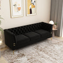 Luxurious Sofa With Legs, Modern Chesterfield Design, Tufted Upholstery, 3 Seat Couch For Living Room And Office by HouseOfZazla