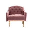 Accent Chair, leisure single sofa with Rose Golden feet