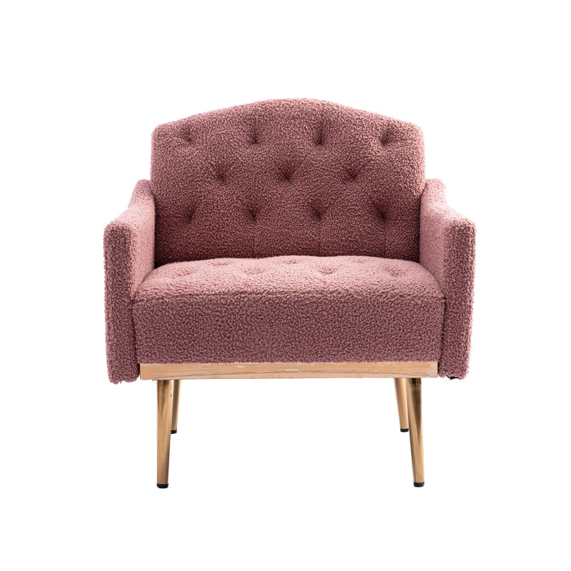 Accent Chair, leisure single sofa with Rose Golden feet