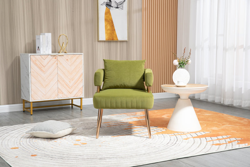 Accent Chair, leisure single chair with Golden feet