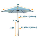 9FT Umbrella Blue Stripes