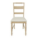 6-peice Dining Set with Turned Legs, Kitchen Table Set with Upholstered Dining Chairs and Bench,Retro Style, Natural