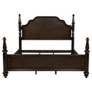 Andover 63-inch Four Poster Eastern King Bed Dark Oak