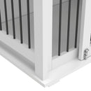 Large Dog Crate, Water Resistant Indoor Pets Furniture Double Dog Crates - Brown White by HouseOfZazla
