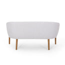 Mid Century Modern Loveseat With Channel Stitched Backrest by HouseOfZazla
