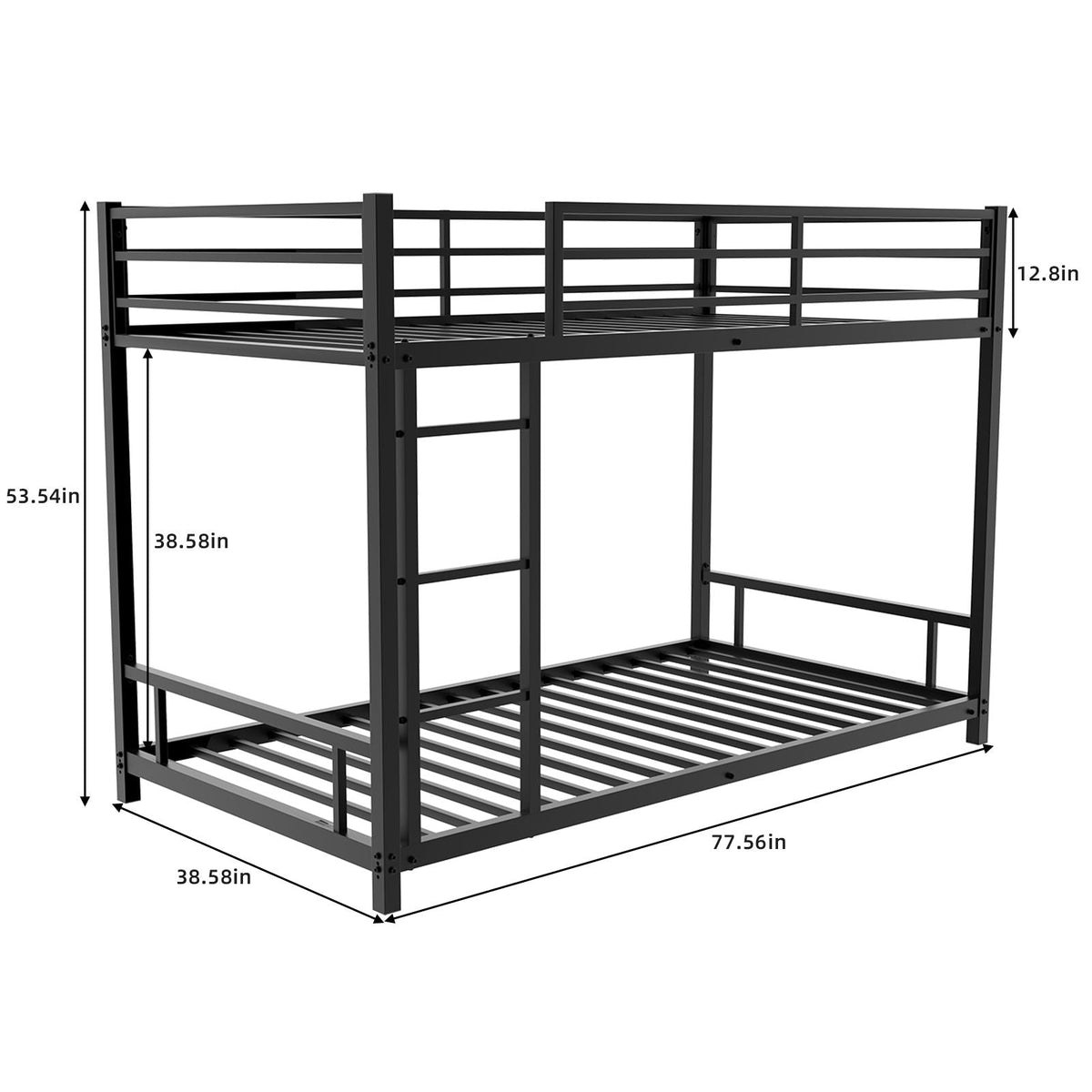 Bunk Bed With Noise Reduction And Safety Guardrail, photo 9 of 22