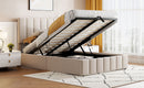 Elegant Upholstered Platform Bed With Hydraulic Storage System by HouseOfZazla