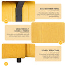 91.73" L-shaped Sofa Sectional Sofa Couch with 2 Stools and 2 Lumbar Pillows for Living Room, Yellow