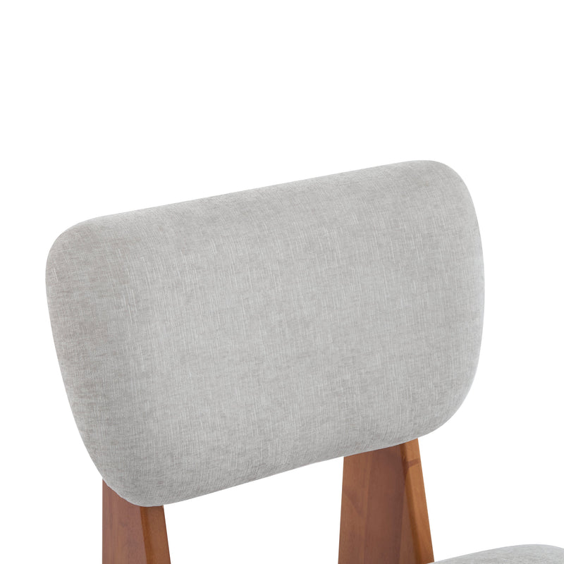 [Set of 2] Modern Lounge Chair with Polyester Upholstery, Sturdy Wood Base With Walnut Finish, Minimalist and Stylish Accent Seating for Living Room, Bedroom, or Office