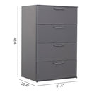 Bliss - Glossy 4 Drawer Jumbo Chest With Extra Deep Storage by HouseOfZazla